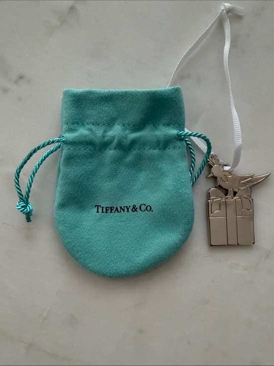 Tiffany & Co. Other - Tiffany & Co. Blue Velvet Holiday Gift Pouch with Silver Ornament